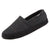 Men's Plaid Liam Closed Back Slippers in Black (Plaid pattern) Left Angled View