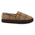 Men's Plaid Liam Closed Back Slippers in Dark Chocolate (Plaid pattern)