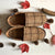 Men's Plaid Liam Closed Back Slippers in Dark Chocolate (Plaid pattern) Lifestyle Image