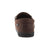 Men's Faux Wool Blake Moccasin Slippers in Dark Chocolate Heel View
