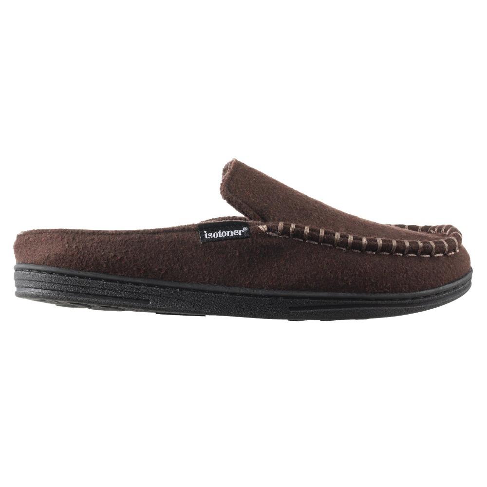 Men's Faux Woolen Grady Hoodback Slippers Dark Chocolate Profile