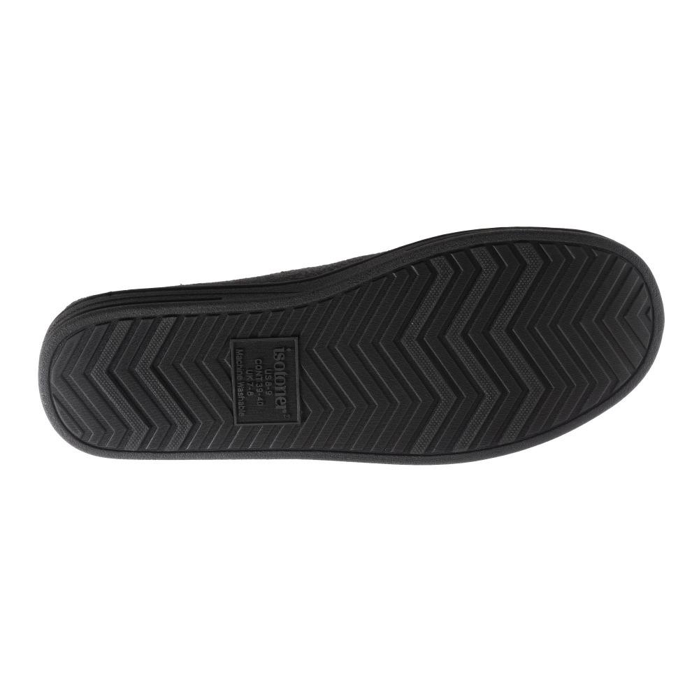 Men's Faux Woolen Grady Hoodback Slippers Dark Charcoal Heather Sole View