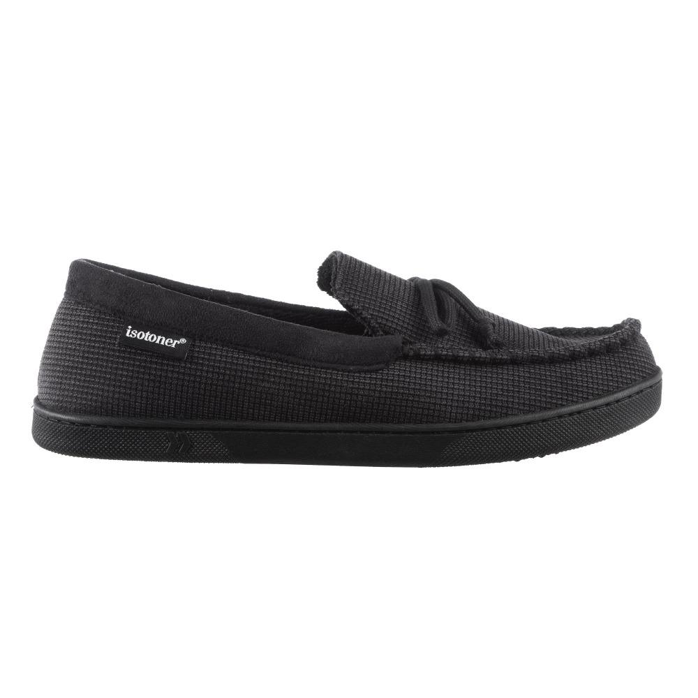Men's Mini Box Cord Luke Moccasin with Lacing in Black