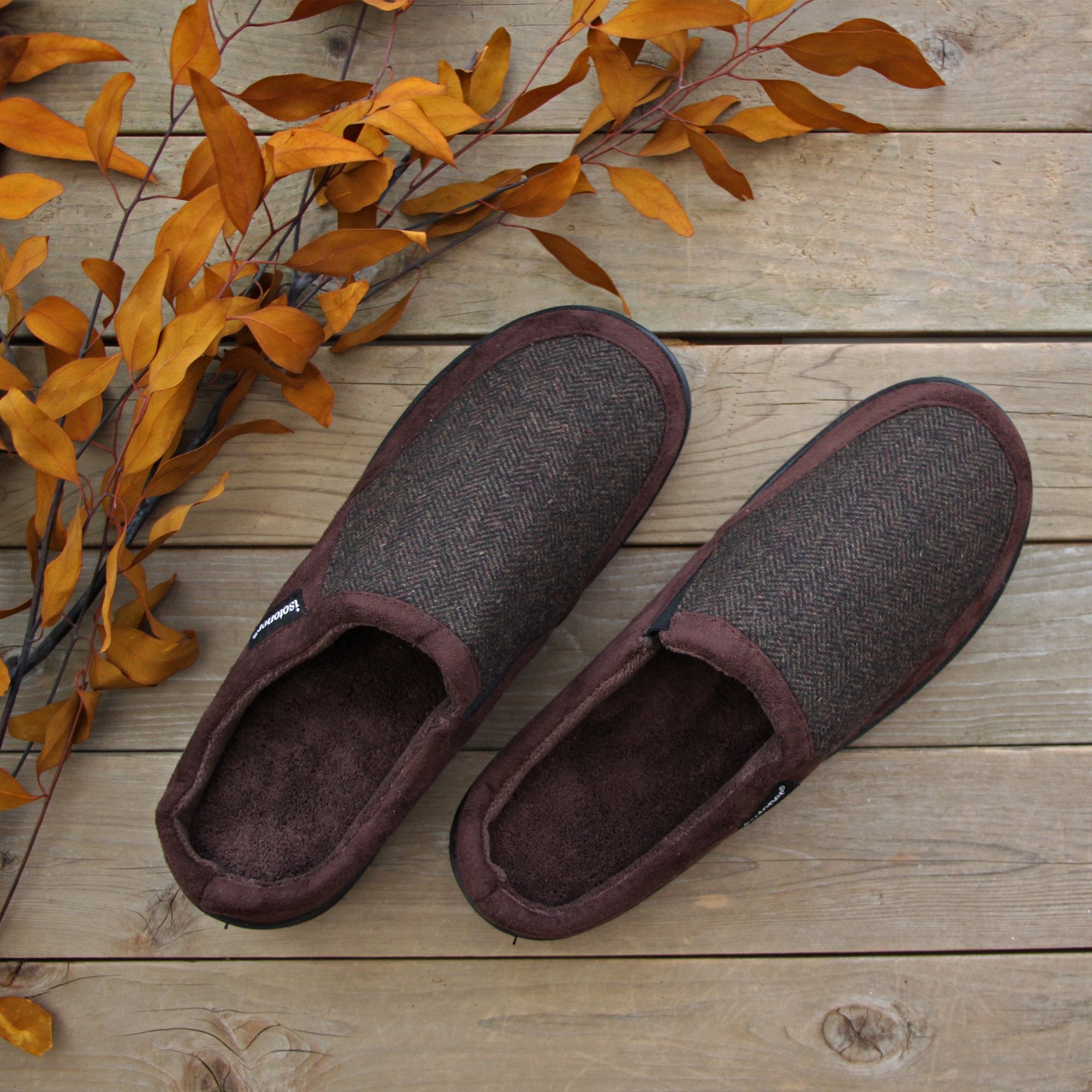 Men's Logan Microsuede Hoodback Slippers Lifestyle Image