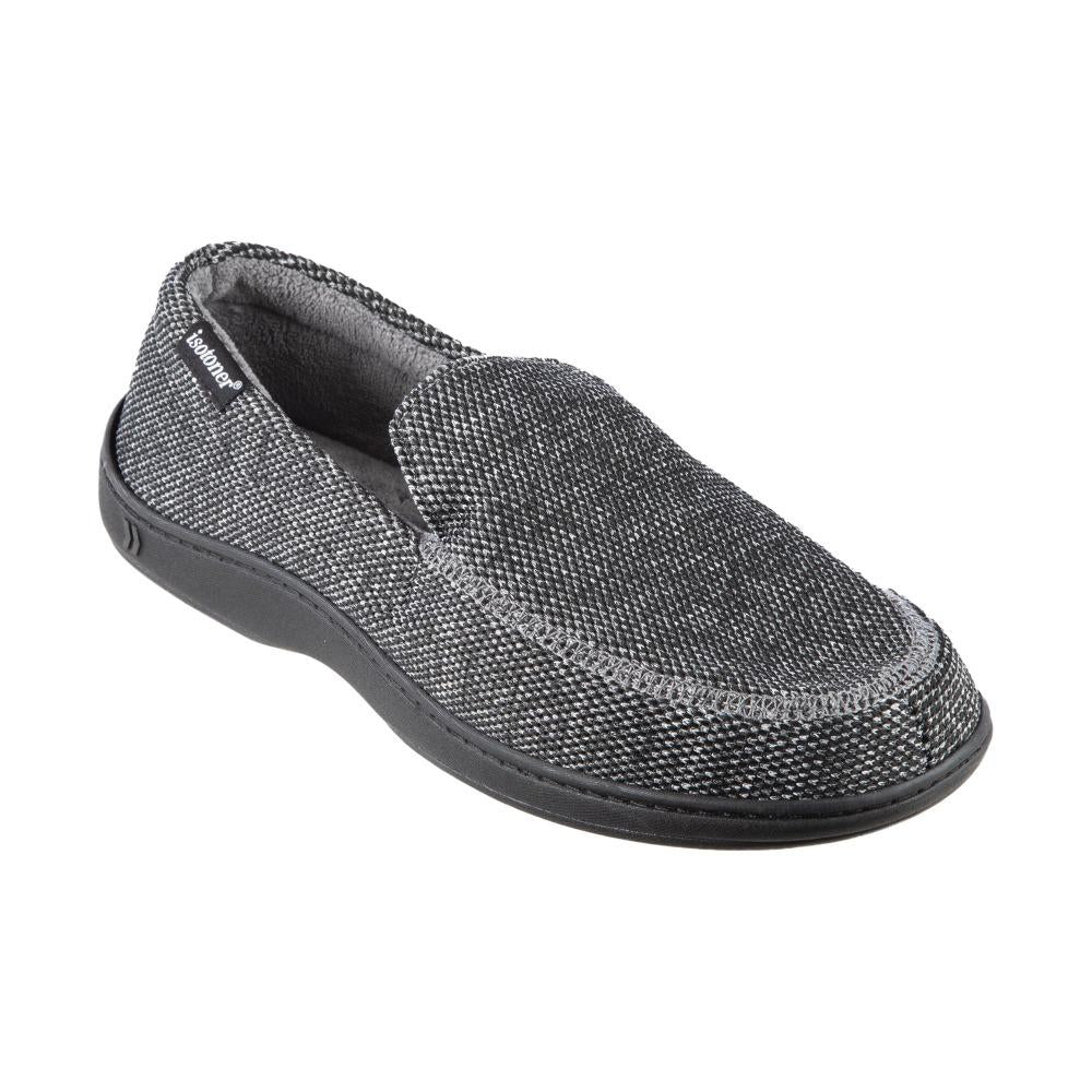 Men's Javier Mesh Closed Back Slippers in Black Right Angled View