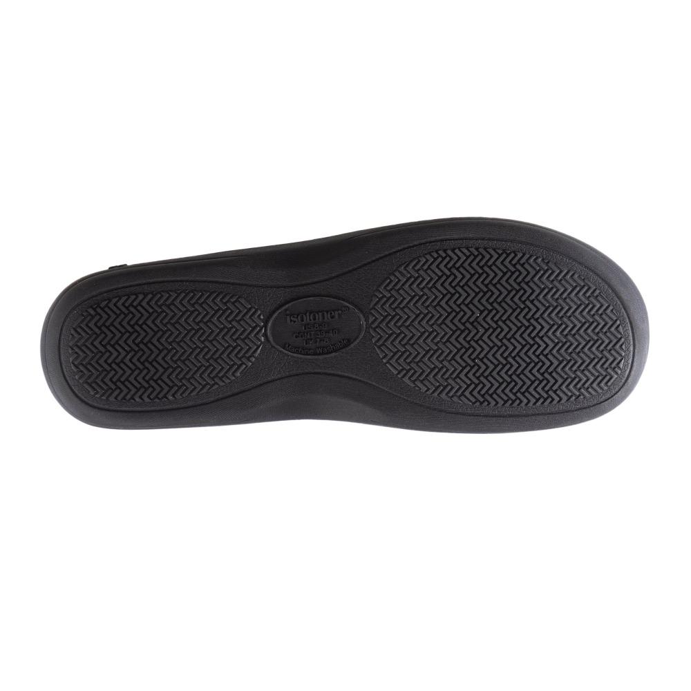 Men's Javier Mesh Closed Back Slippers in Black Sole View