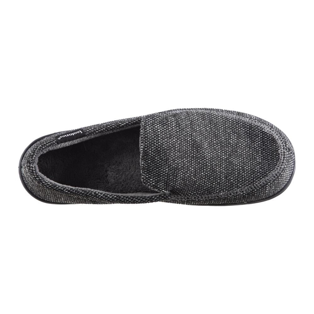Men's Javier Mesh Closed Back Slippers in Black Top View