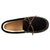 Men's Genuine Suede Moccasin Slippers in Black Top Inside View