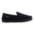 Men's Microterry and Waffle Travis Moccasin Slippers in Black Profile