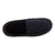 Men's Microterry and Waffle Travis Moccasin Slippers in Black Inside Top View
