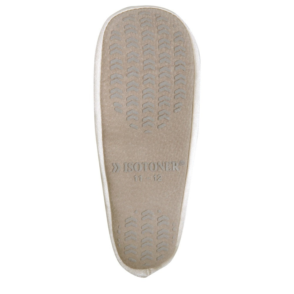 Girl's Satin Pearl Ballerina Slippers in Ivory Bottom Sole Tread #color_Ivory