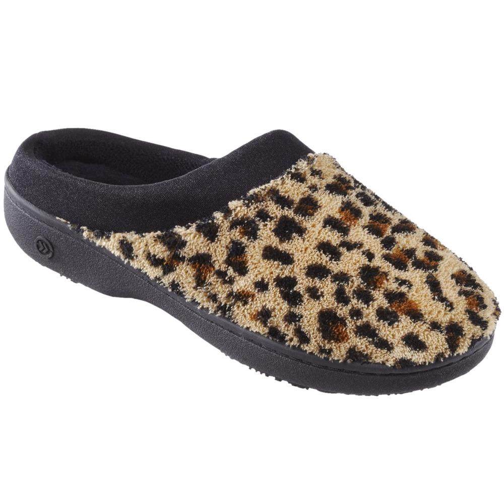 Signature Women's Matte Satin Hoodback Slippers in Cheetah Right Side View