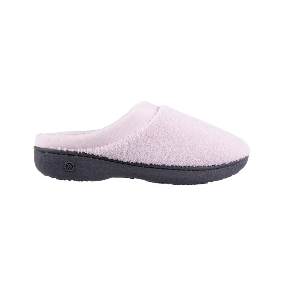 Signature Women's Matte Satin Hoodback Slippers in Petal Pink Profile