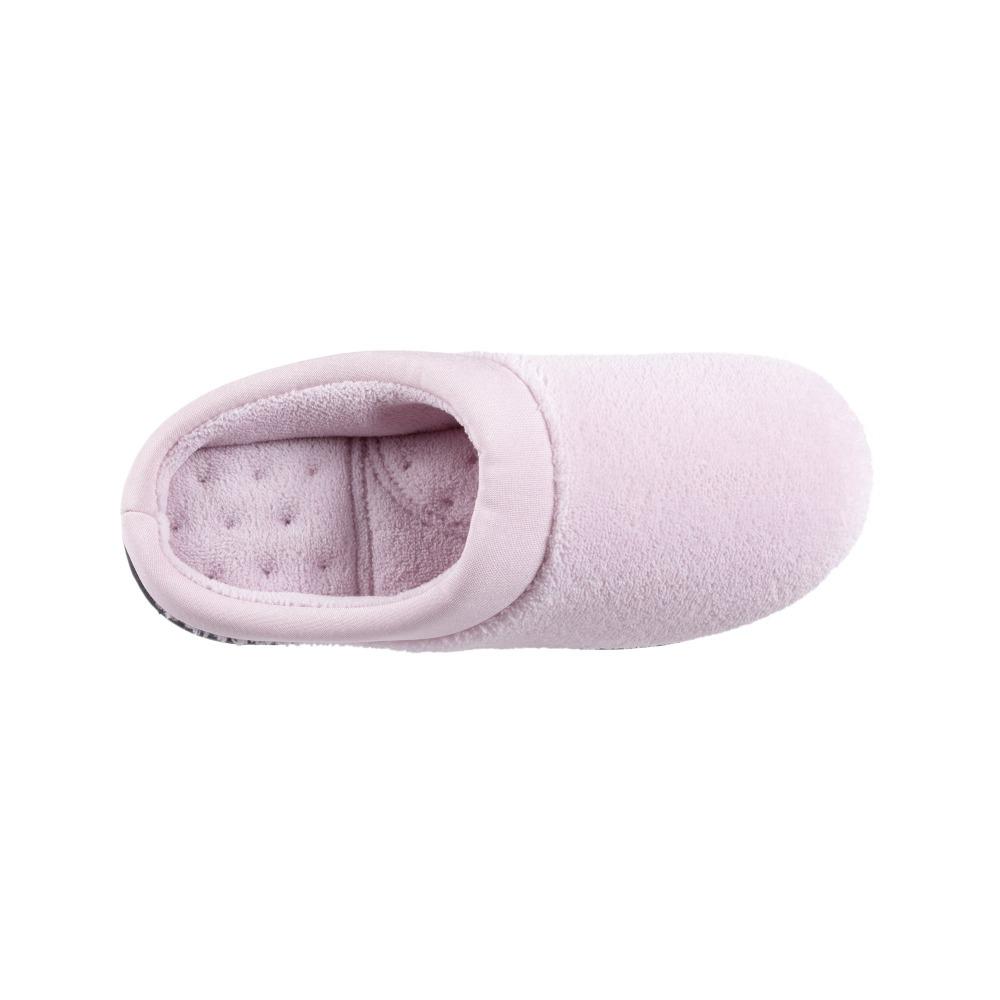 Signature Women's Matte Satin Hoodback Slippers in Petal Pink Inside Top View