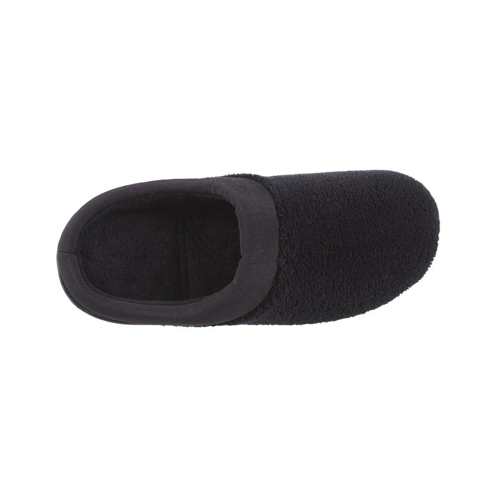 Signature Women's Matte Satin Hoodback Slippers in Black Inside Top View