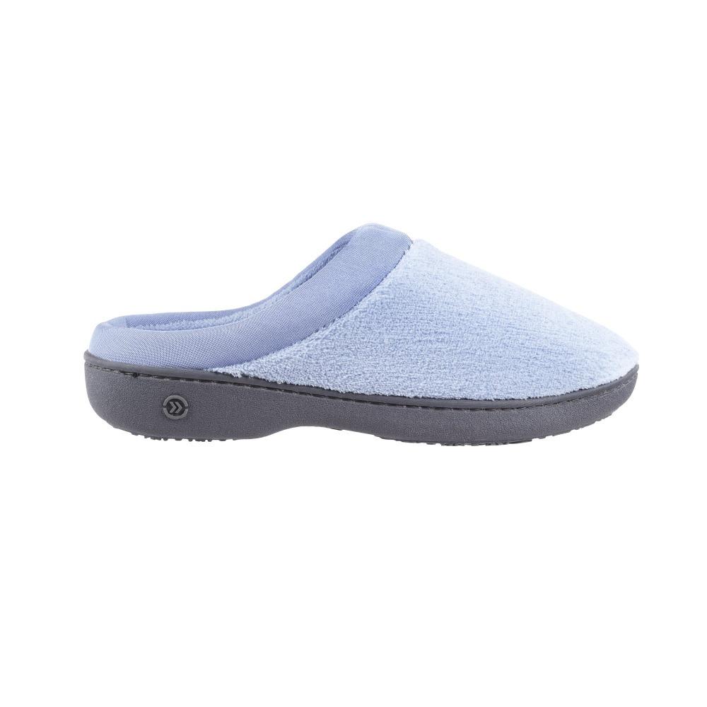 Signature Women's Matte Satin Hoodback Slippers in Blue Moon Profile