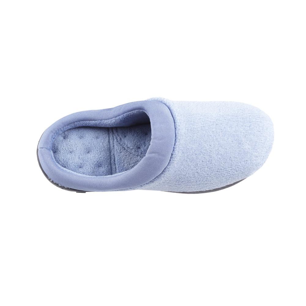 Signature Women's Matte Satin Hoodback Slippers in Blue Moon Inside Top View
