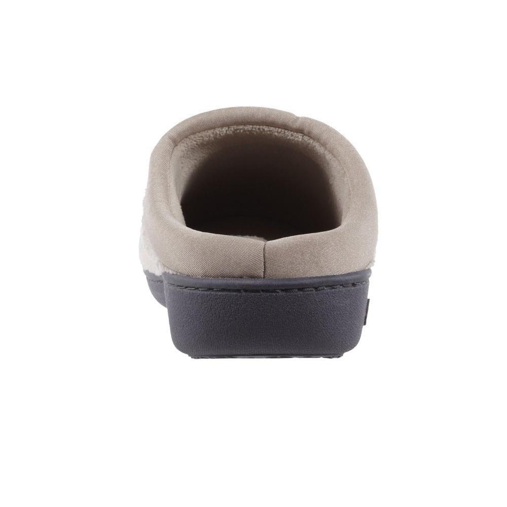 Signature Women's Matte Satin Hoodback Slippers in Stone Back Heel