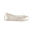 Signature Satin Ballerina Slippers with Suede Sole Cream 6