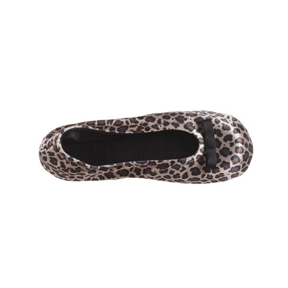 Signature Satin Ballerina Slippers with Suede Sole Cheetah 11