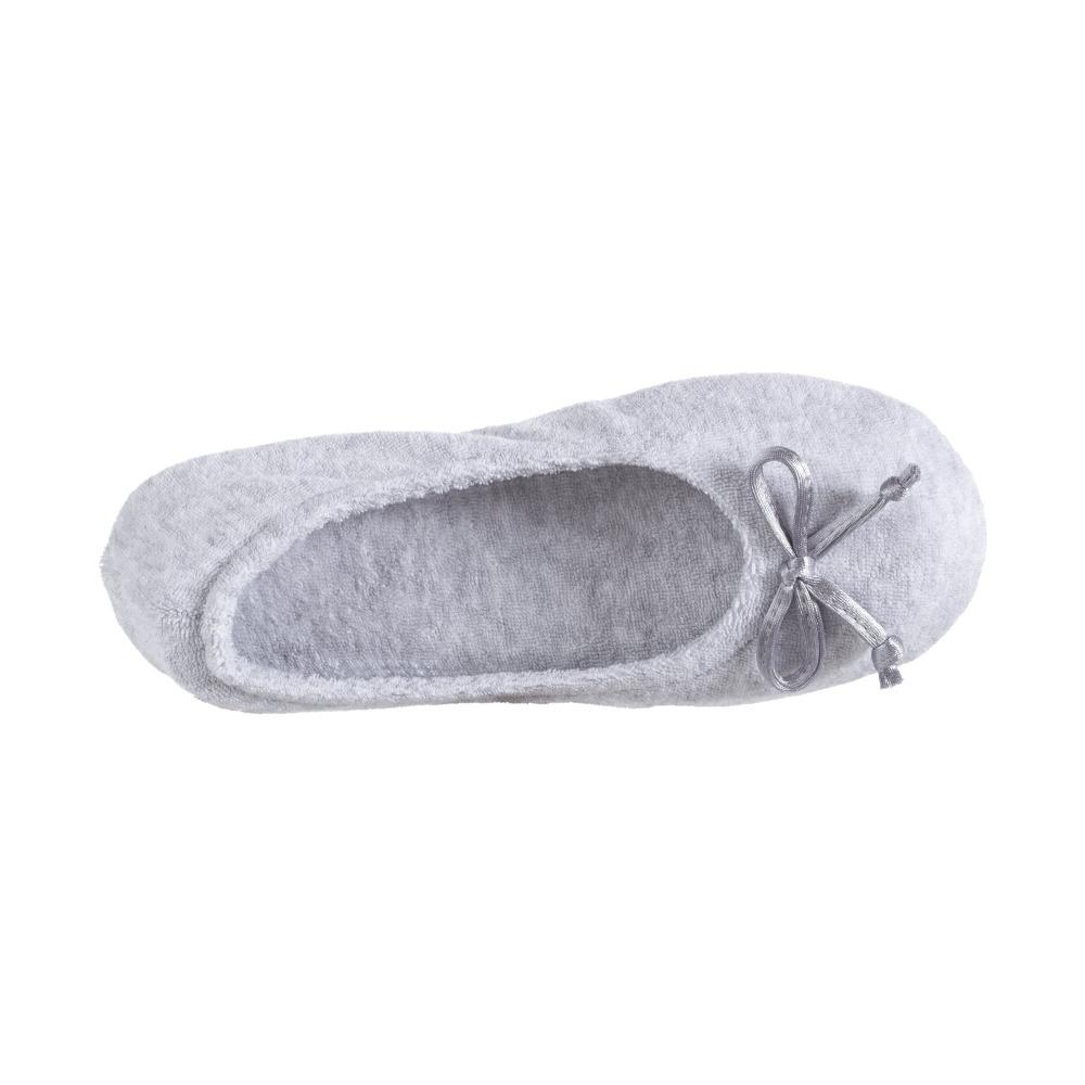 Signature Women's Terry Ballerina Slippers in Heather Inside Top View