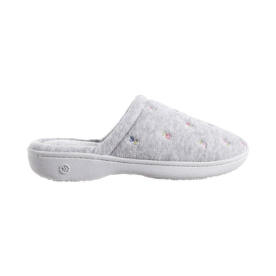 Signature Women's Embroidered Floral Terry Clog Slippers Periwinkle 6