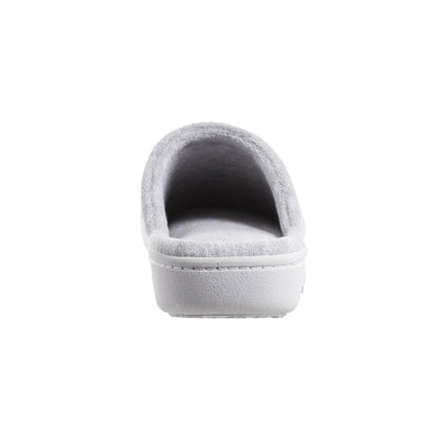 Signature Women's Embroidered Floral Terry Clog Slippers Heather 9