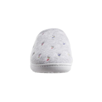 Signature Women's Embroidered Floral Terry Clog Slippers Periwinkle 10