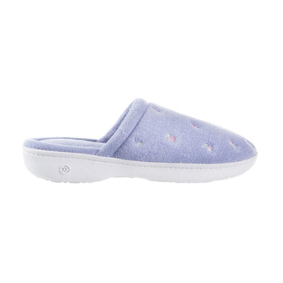 Signature Women's Embroidered Floral Terry Clog Slippers Petal Pink 12