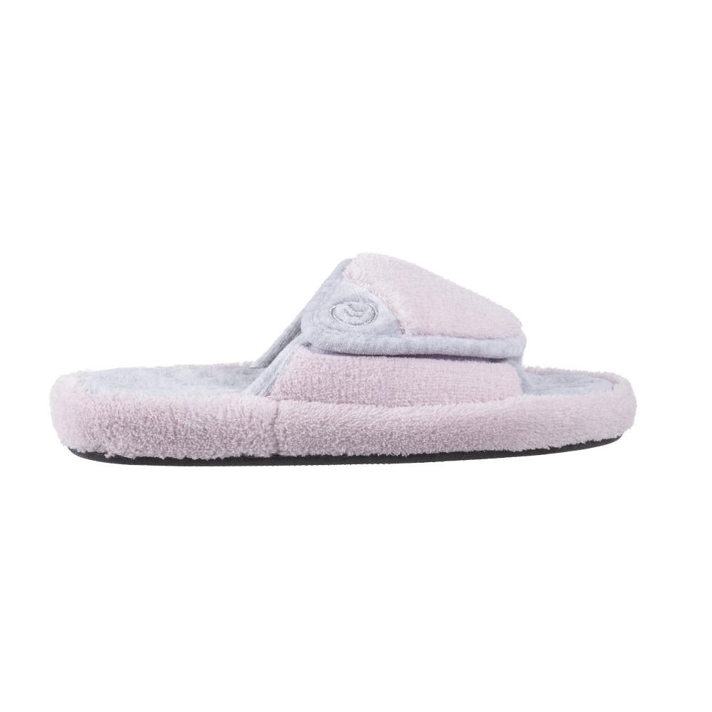 Signature Women's Microterry Spa Slide Slippers Petal Pink Profile View