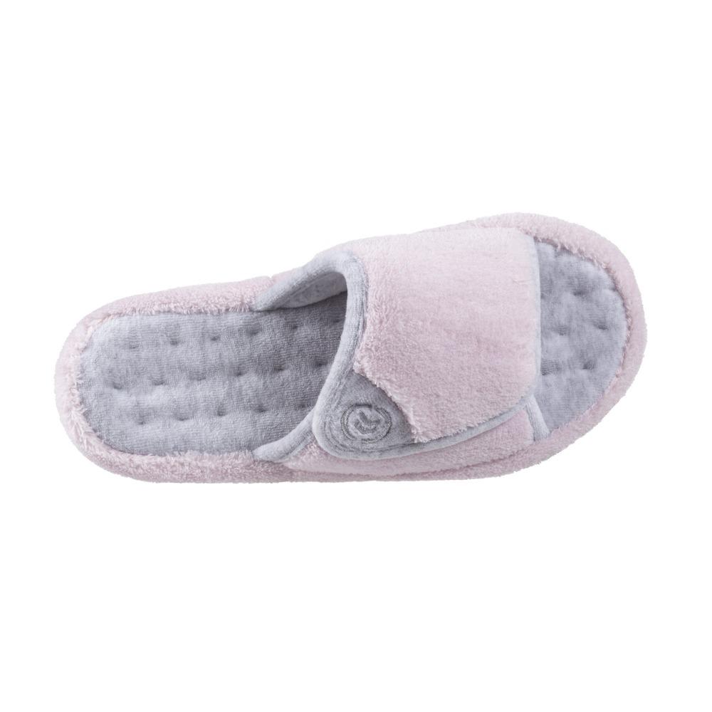 Signature Women's Microterry Spa Slide Slippers in Petal Pink Top View