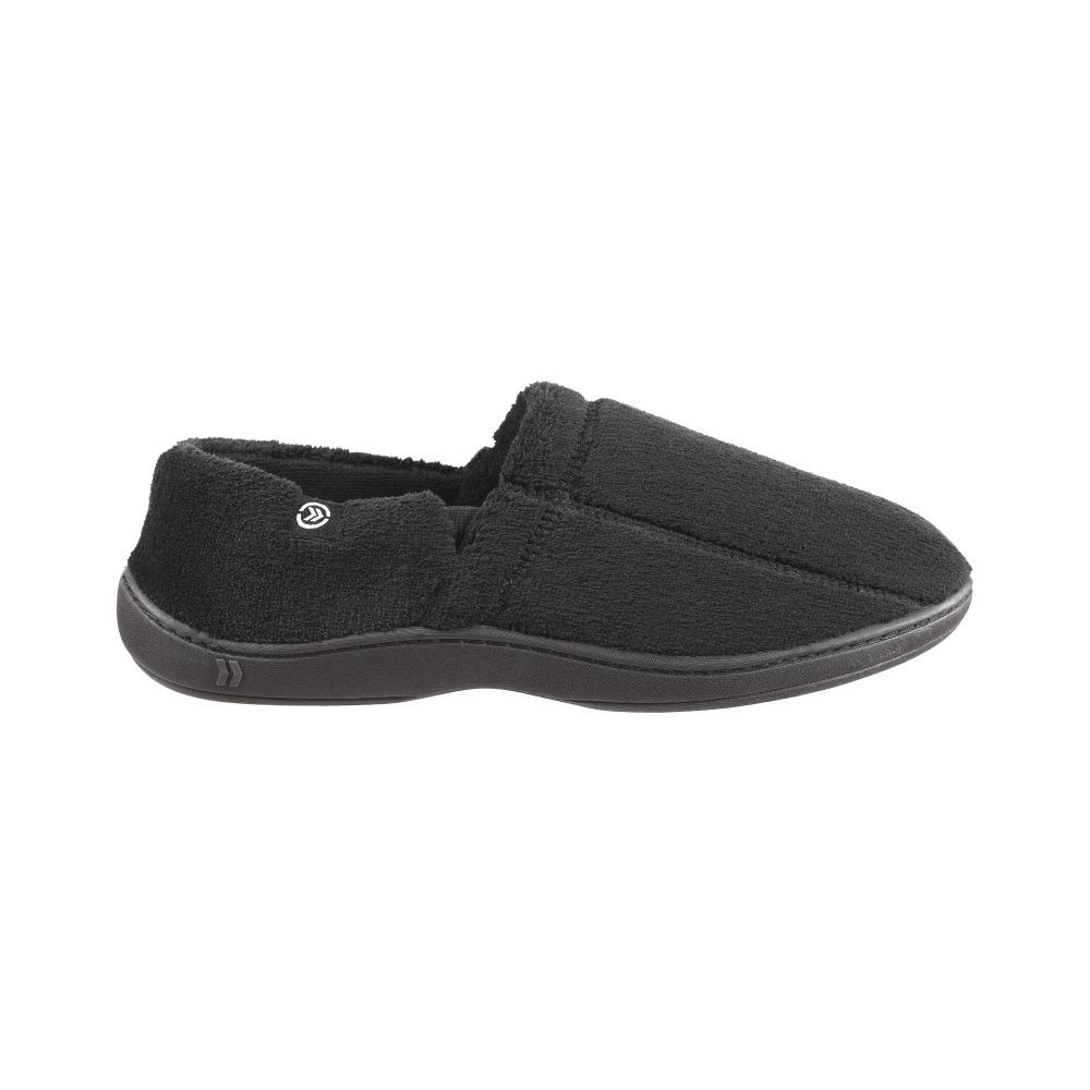 Signature Men's Microterry Slip On Slippers Black Profile