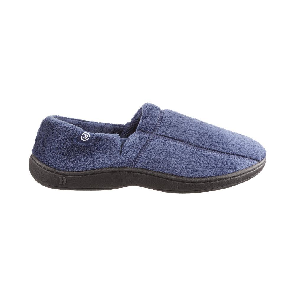 Signature Men's Microterry Slip On Slippers Navy Profile