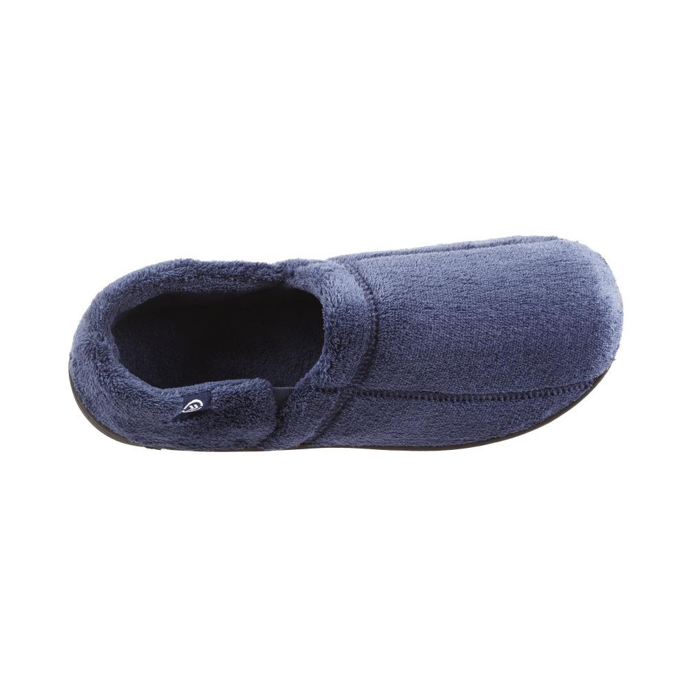 Signature Men's Microterry Slip On Slippers Navy Inside Top View