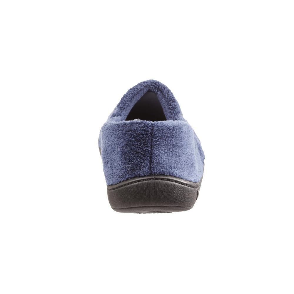 Signature Men's Microterry Slip On Slippers Navy Back Heel