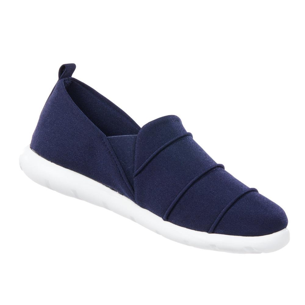 Zenz Women's Serenity Slip-On in Navy Blue Right Angled View
