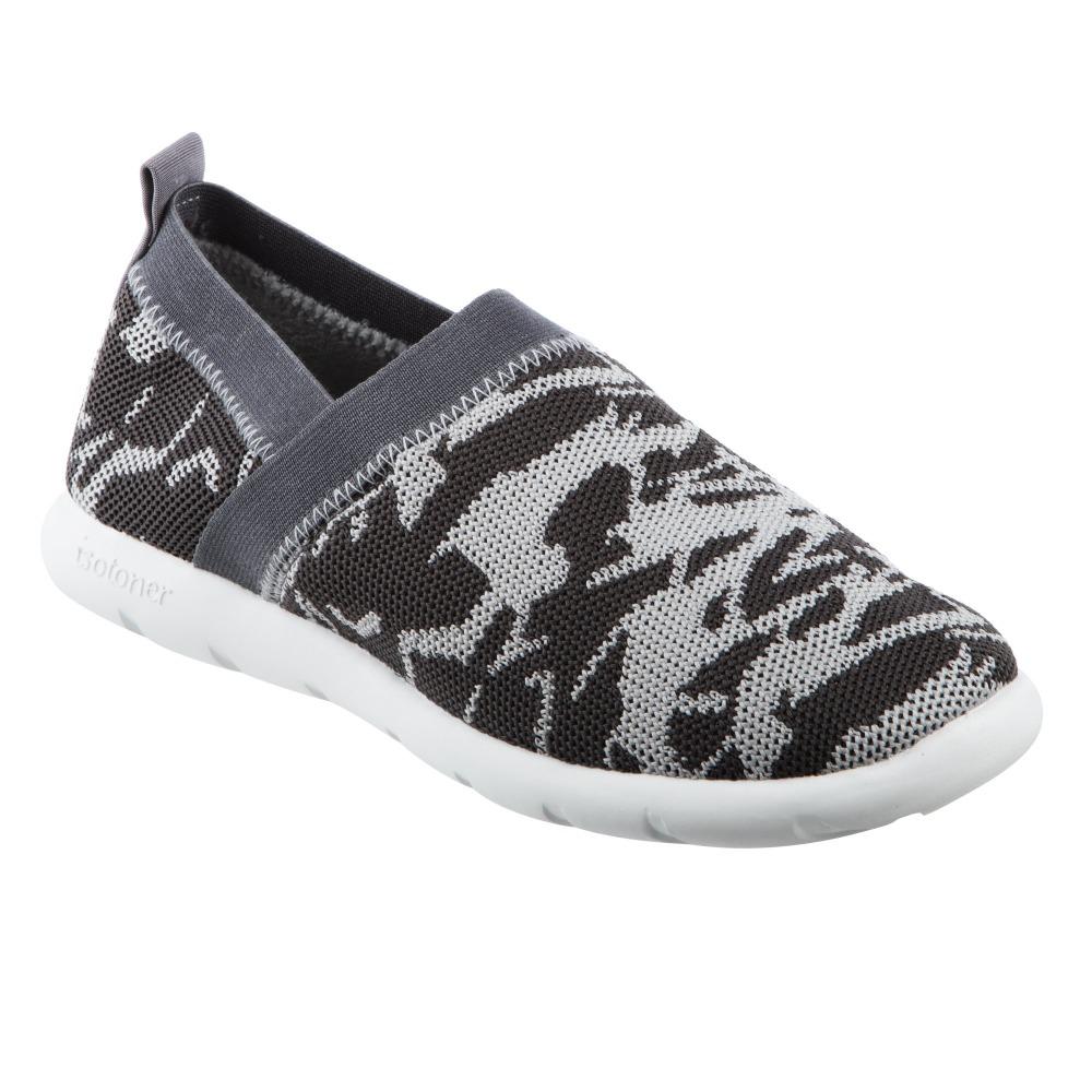 Zenz Women's Harmony Slip-On in Ash Geo Print Right Angled View