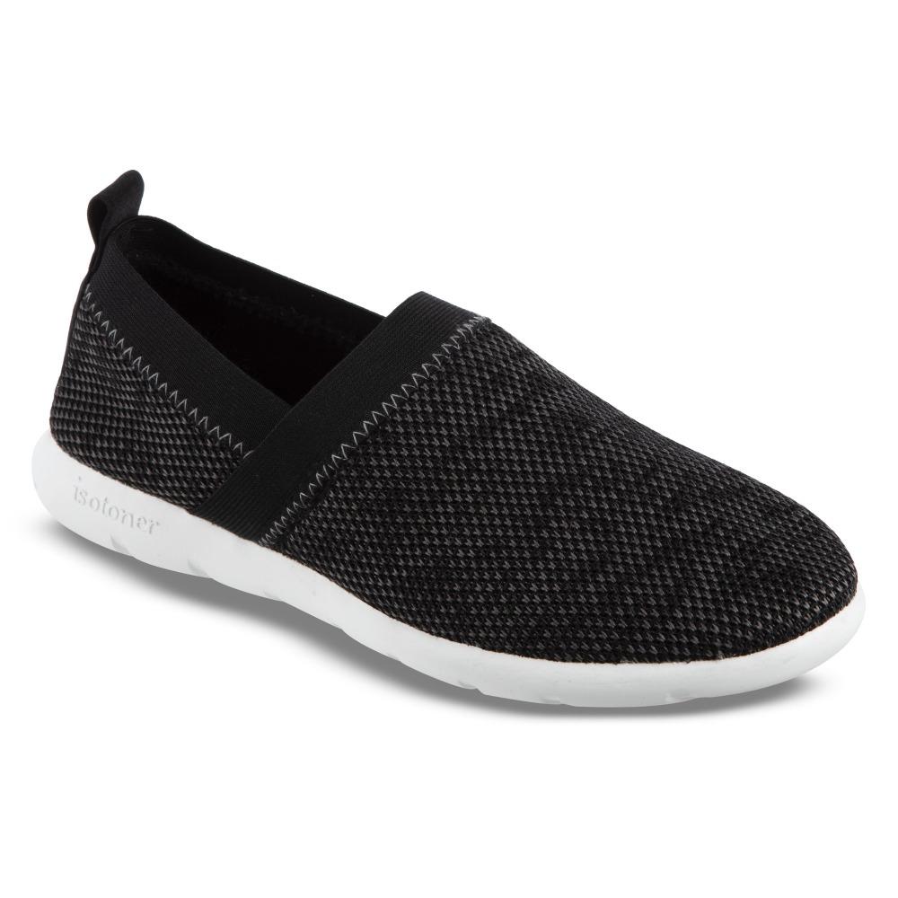 Zenz Women's Harmony Slip-On in Black Multi Right Angled View