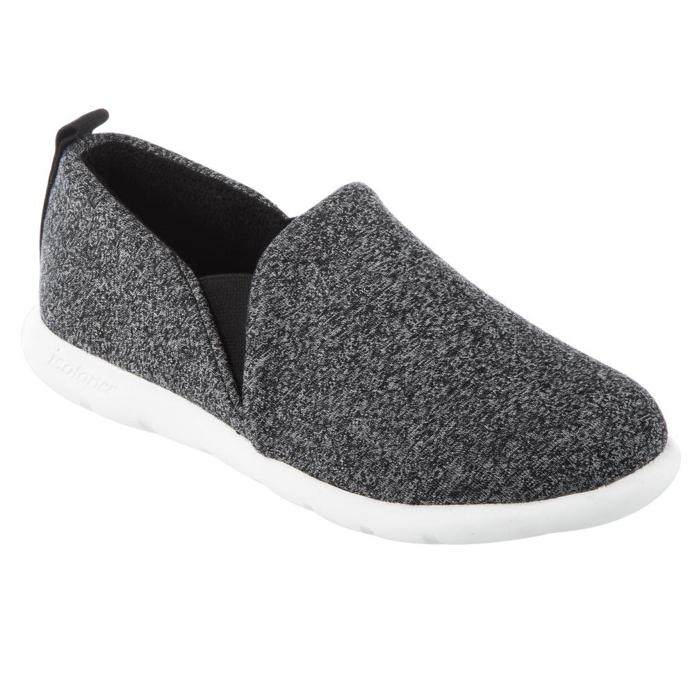 Zenz Women's Tranquility Slip-On in Black Heather Right Angled View