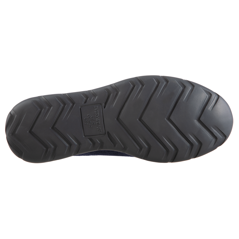 Isotoner with Everywear™ Men’s Microterry Moccasin in Navy Blue Bottom Sole View