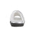 Women's Microterry Satin Trim Wider Width Slide Slippers in White Heel View