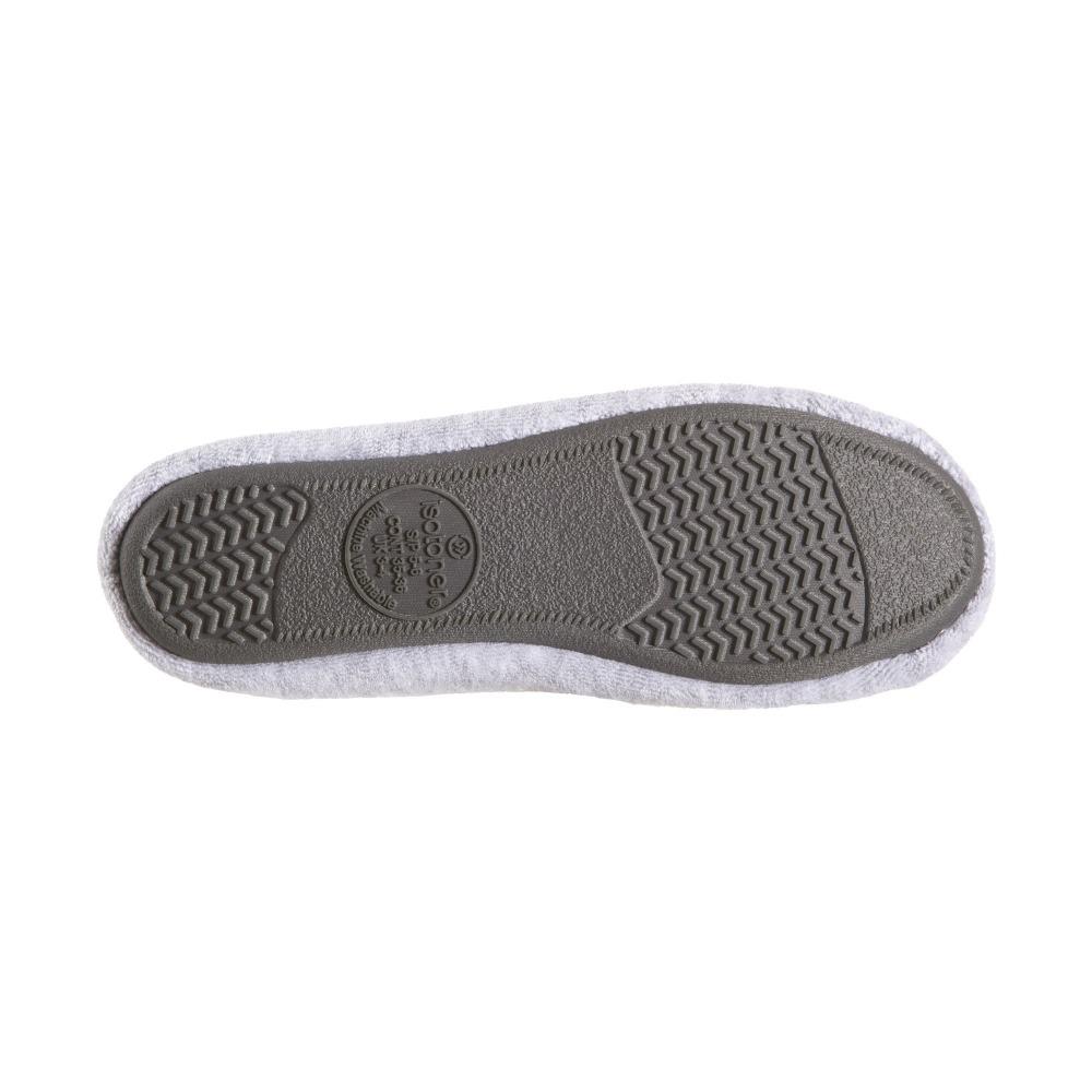 Women's Classic Terry Ballerina Slippers Heather Grey Sole View