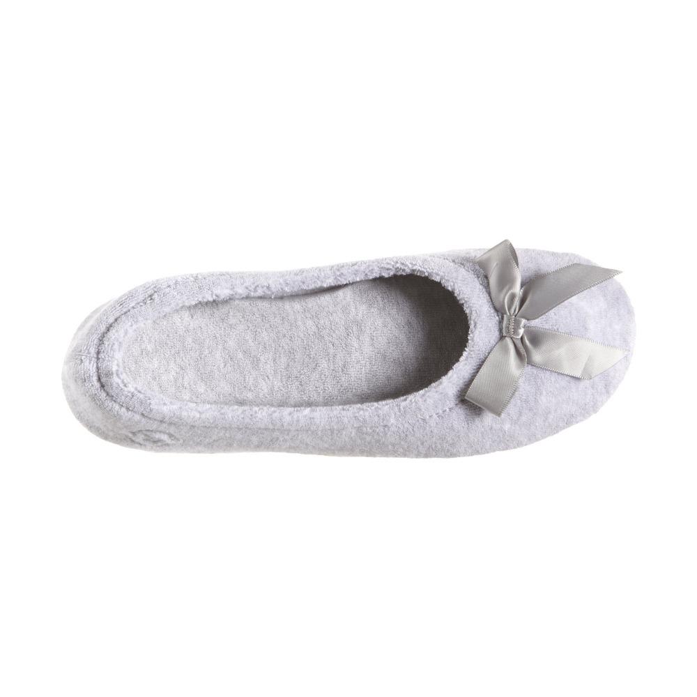 Women's Classic Terry Ballerina Slippers Heather Grey Top View