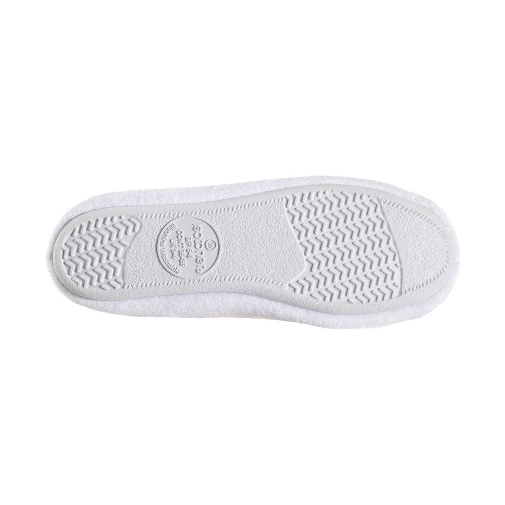 Women's Classic Terry Ballerina Slippers White Stripe Sole View