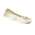Women's Satin Ballerina Slippers with Satin Bow in Cream Left Angled View#color_cream