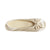 Women's Satin Ballerina Slippers with Satin Bow in Cream Inside Top View#color_cream