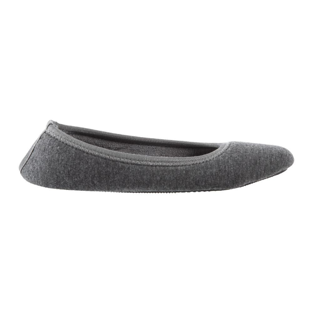 Women's Heathered Jersey Jillian Ballerina Slippers Grey Profile