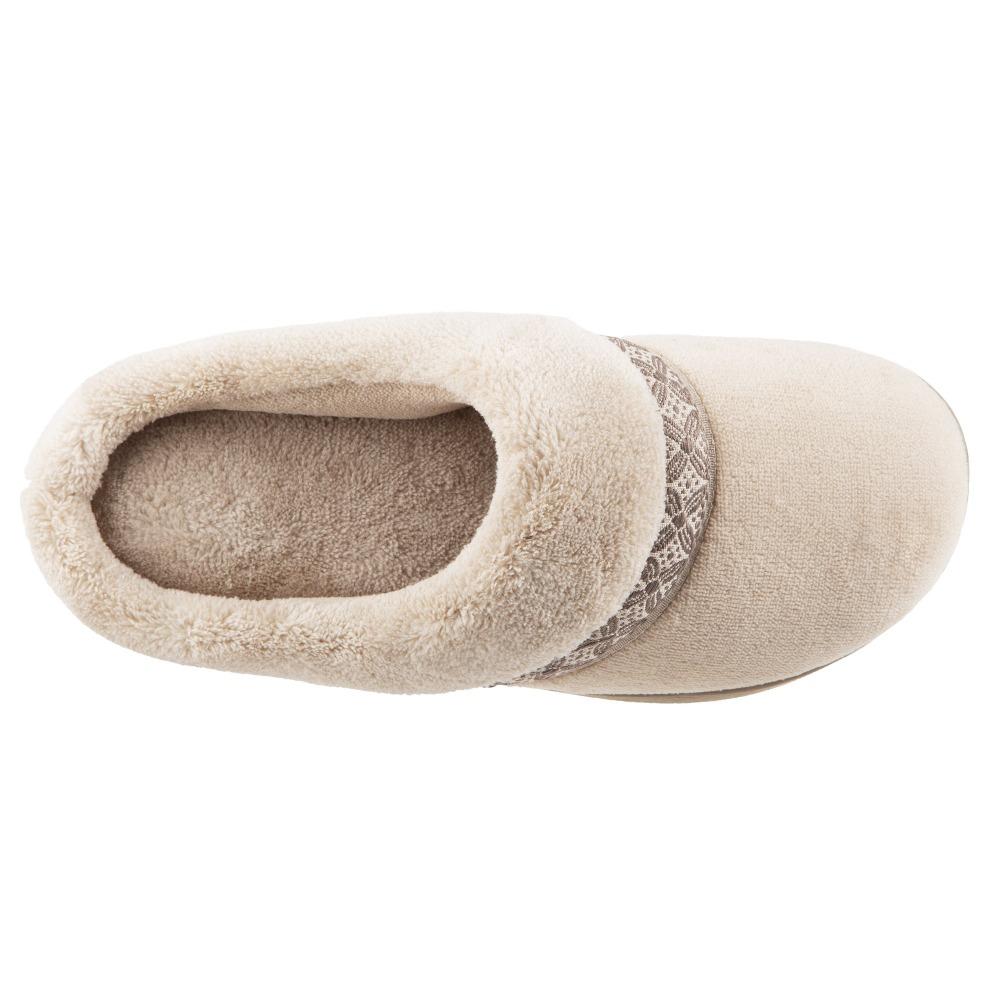 Women's Microterry Jenna Hoodback Slippers in Sandtrap Inside Top View