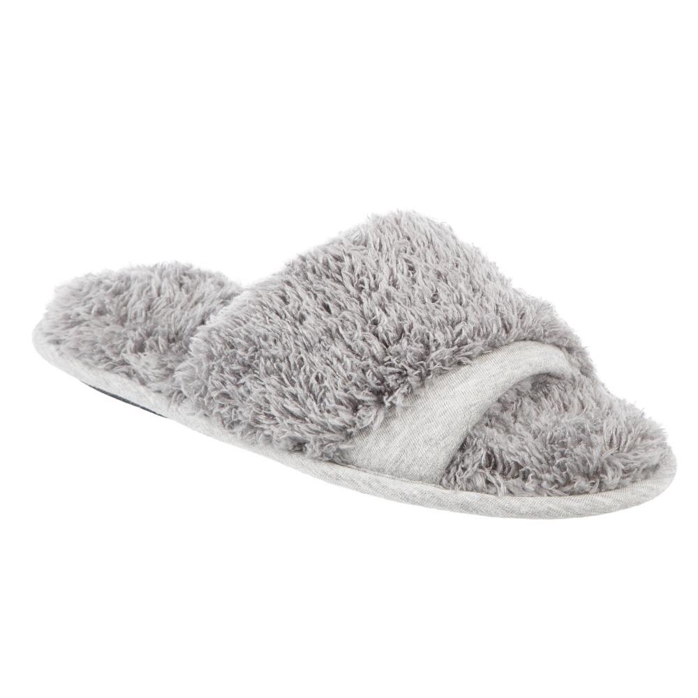women's jersey and chenille linley slide slipper in grey