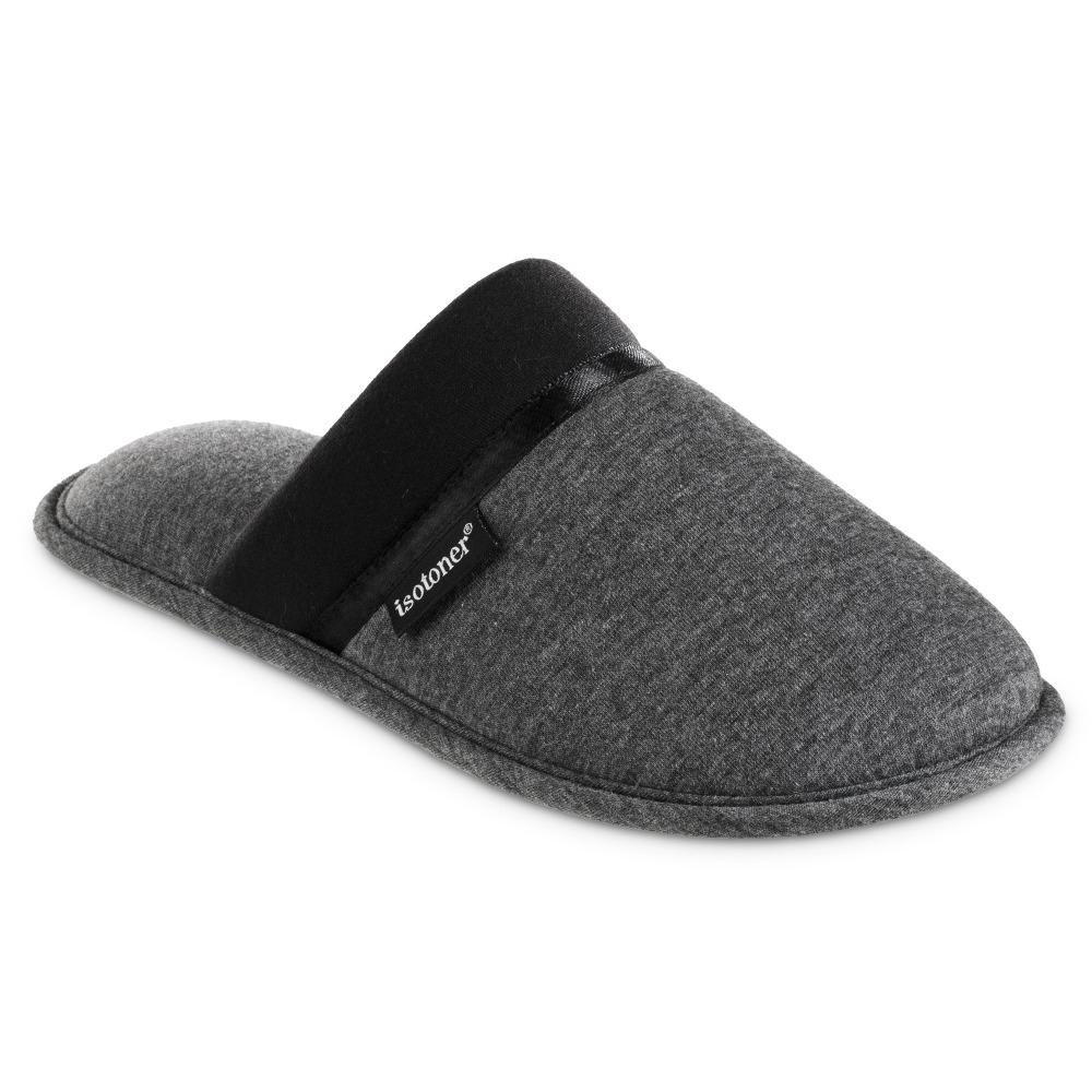 Women's Jersey Cambell Clog Slippers in Black Right Angled View